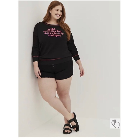 NWT TORRID Drop Shoulder Sweatshirt Soft Fleece Size 2X - Picture 4 of 8